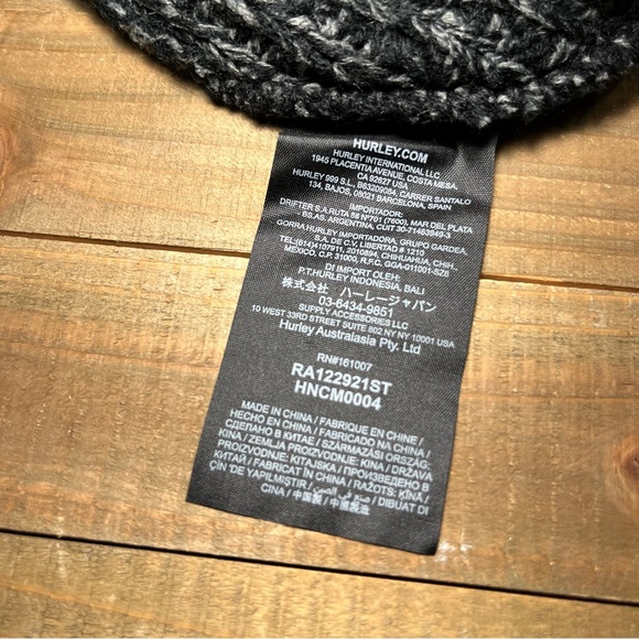 Hurley Men's Winter Hat - Loose Knit Marled Beanie NWOT - Picture 5 of 9